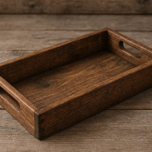 11 Rustic Wooden Rectangular Entryway Organizer Tray