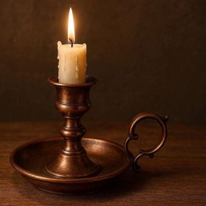 Antique Style Copper Desktop Candle Stick