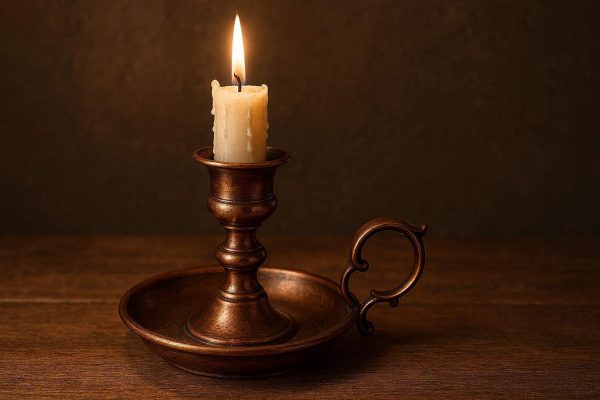 Antique Style Copper Desktop Candle Stick